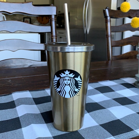 Starbucks Cold Beverage Tumbler 16oz. Gold